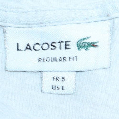 Lacoste Men's Grey Regular Fit Cotton Crew Neck T-Shirt Size L