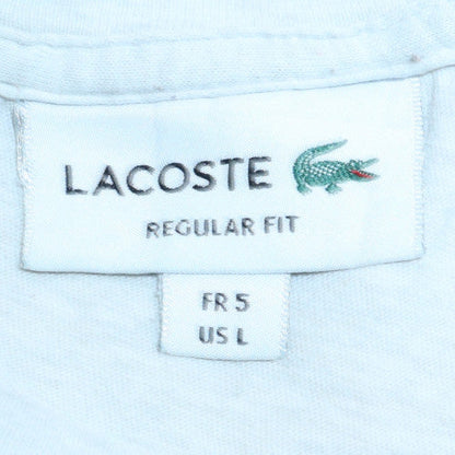 Lacoste Men's Grey Regular Fit Cotton Crew Neck T-Shirt Size L