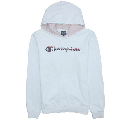Champion Girls White Pullover Hoodie Size L Logo Fleece Sweatshirt
