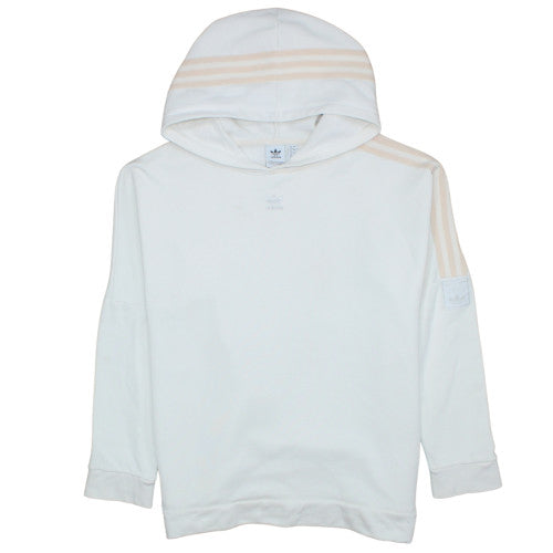 Womens UK Size 12 Adidas White Pullover Hoodie