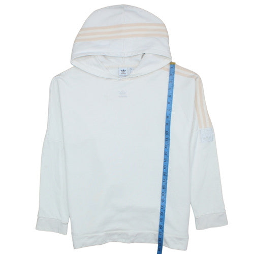Womens UK Size 12 Adidas White Pullover Hoodie