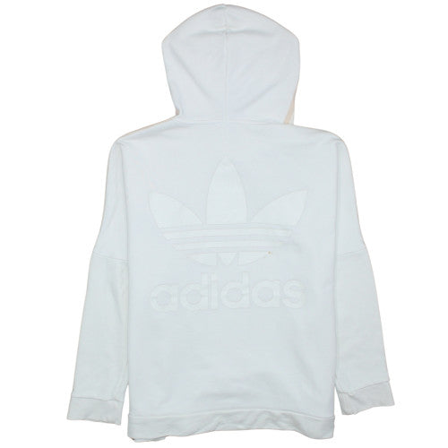 Womens UK Size 12 Adidas White Pullover Hoodie
