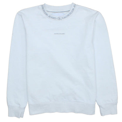 Mens UK Size M Calvin Klein Jeans White Pullover Sweatshirt