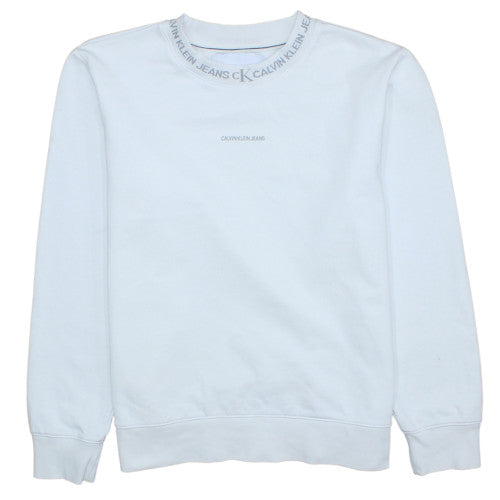 Mens UK Size M Calvin Klein Jeans White Pullover Sweatshirt