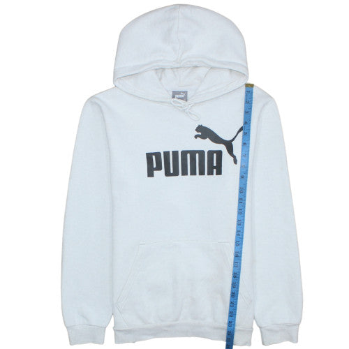 Womens UK Size M Puma White Pullover Hoodie