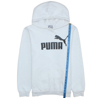Womens UK Size M Puma White Pullover Hoodie