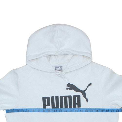 Womens UK Size M Puma White Pullover Hoodie
