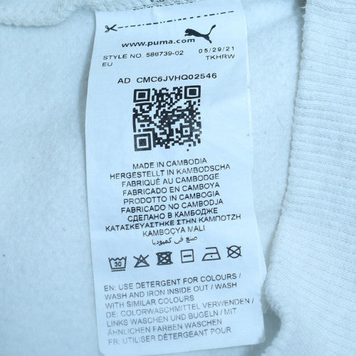 Womens UK Size M Puma White Pullover Hoodie