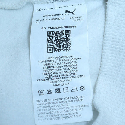 Womens UK Size M Puma White Pullover Hoodie
