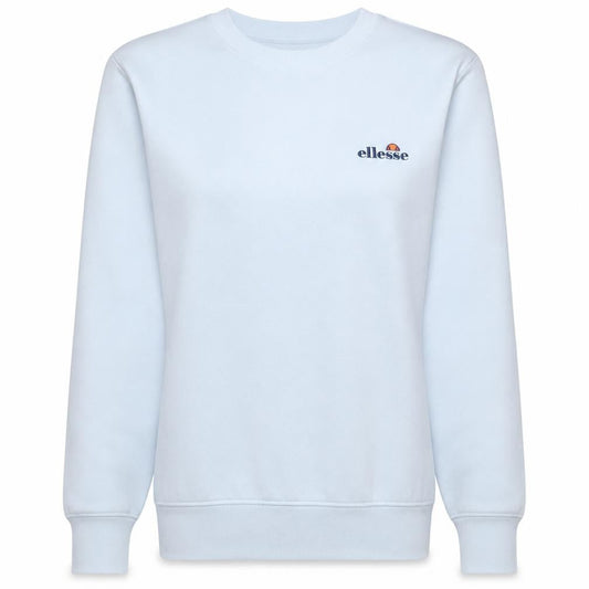 Front view of Ellesse women’s white xs crew neck pullover sweatshirt