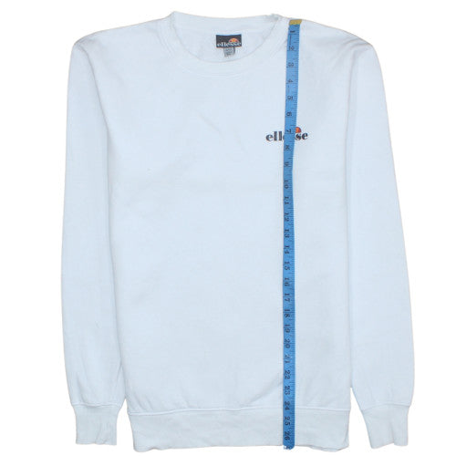 Womens UK Size XS Ellesse White Pullover Sweatshirt