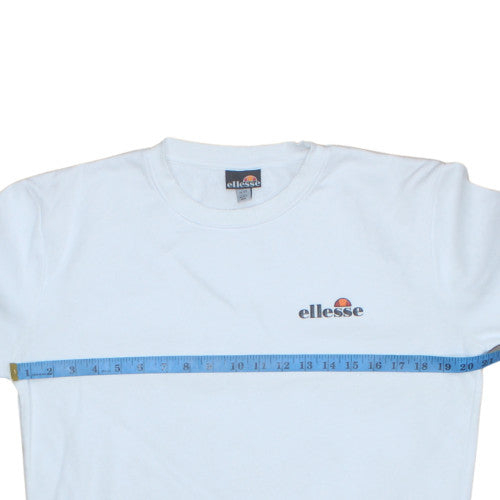 Womens UK Size XS Ellesse White Pullover Sweatshirt