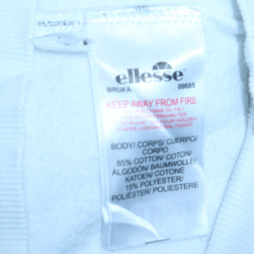 Womens UK Size XS Ellesse White Pullover Sweatshirt