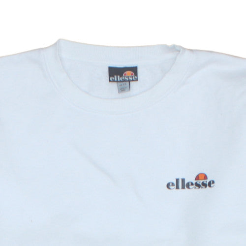 Womens UK Size XS Ellesse White Pullover Sweatshirt