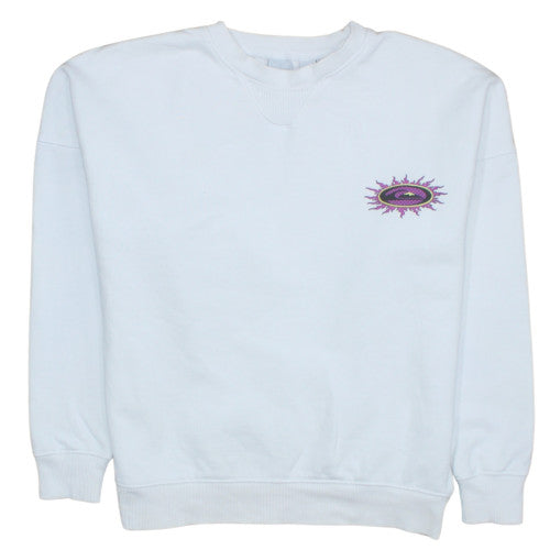 Mens UK Size S Quiksilver White Pullover Sweatshirt