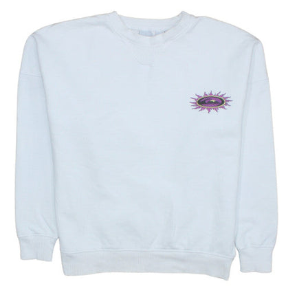 Mens UK Size S Quiksilver White Pullover Sweatshirt