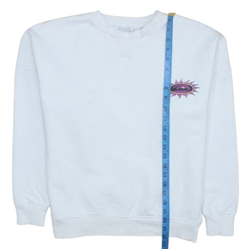 Mens UK Size S Quiksilver White Pullover Sweatshirt