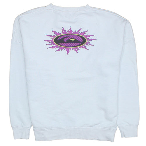 Mens UK Size S Quiksilver White Pullover Sweatshirt