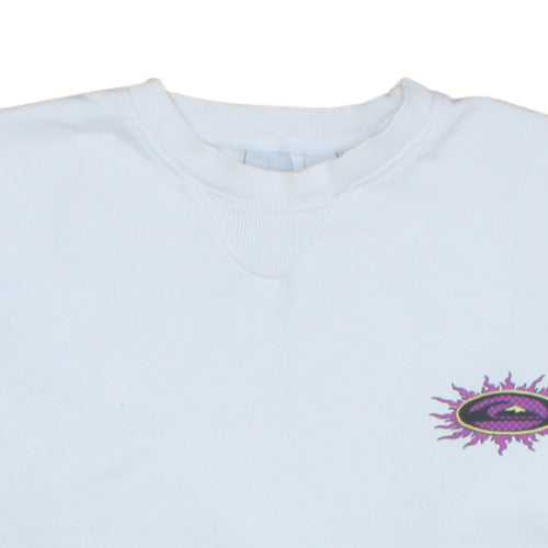 Mens UK Size S Quiksilver White Pullover Sweatshirt