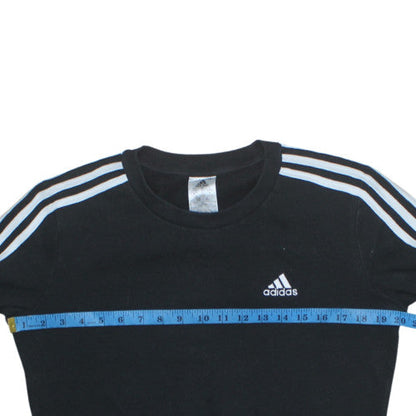 Adidas Women's Black Long Sleeve Crew Neck Pullover Sweatshirt S