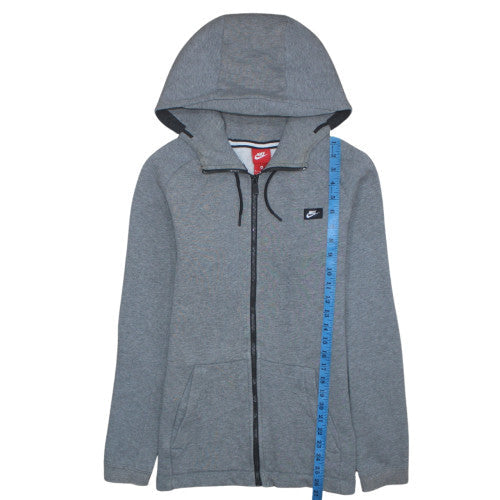Mens UK Size M Nike Grey Full Zip Hoodie