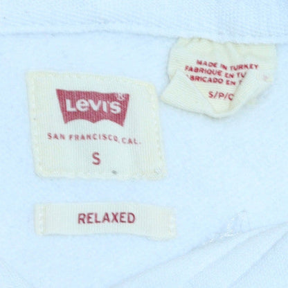 Mens UK Size S Levi's White Pullover Hoodie