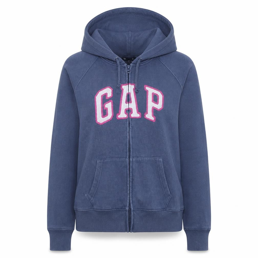 Womens UK Size M GAP Blue Full Zip Hoodie