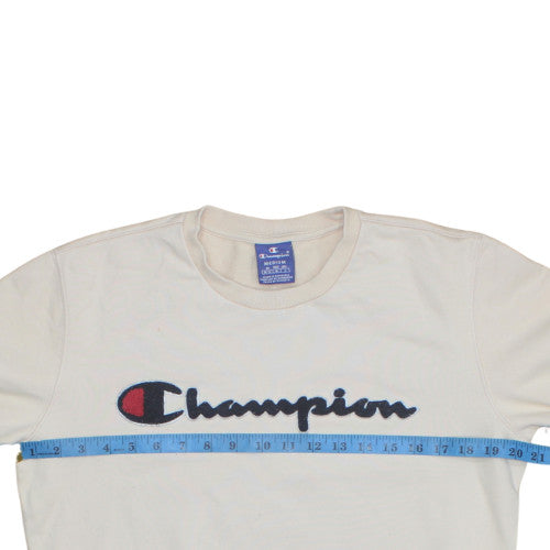Mens UK Size M Champion White Pullover Sweatshirt