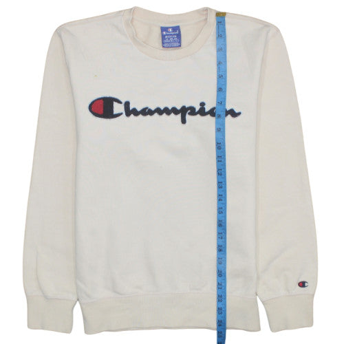 Mens UK Size M Champion White Pullover Sweatshirt