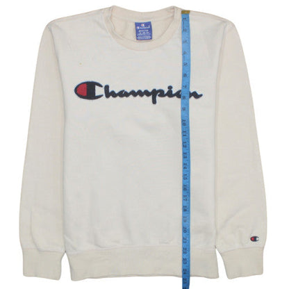 Mens UK Size M Champion White Pullover Sweatshirt