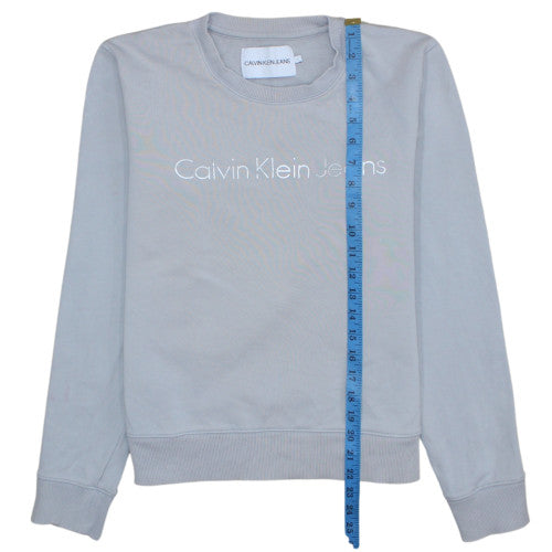 Mens UK Size L Calvin Klein Jeans Grey Pullover Sweatshirt