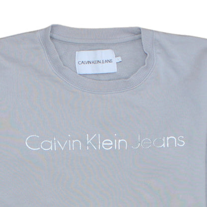 Mens UK Size L Calvin Klein Jeans Grey Pullover Sweatshirt