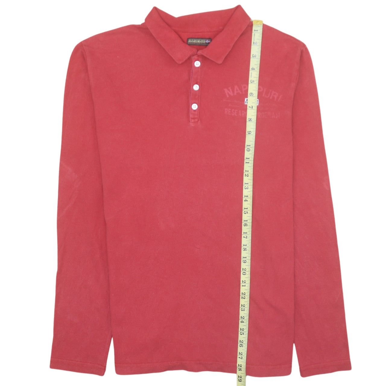 Mens UK Size XL Napapijri Red Henley Sweatshirt