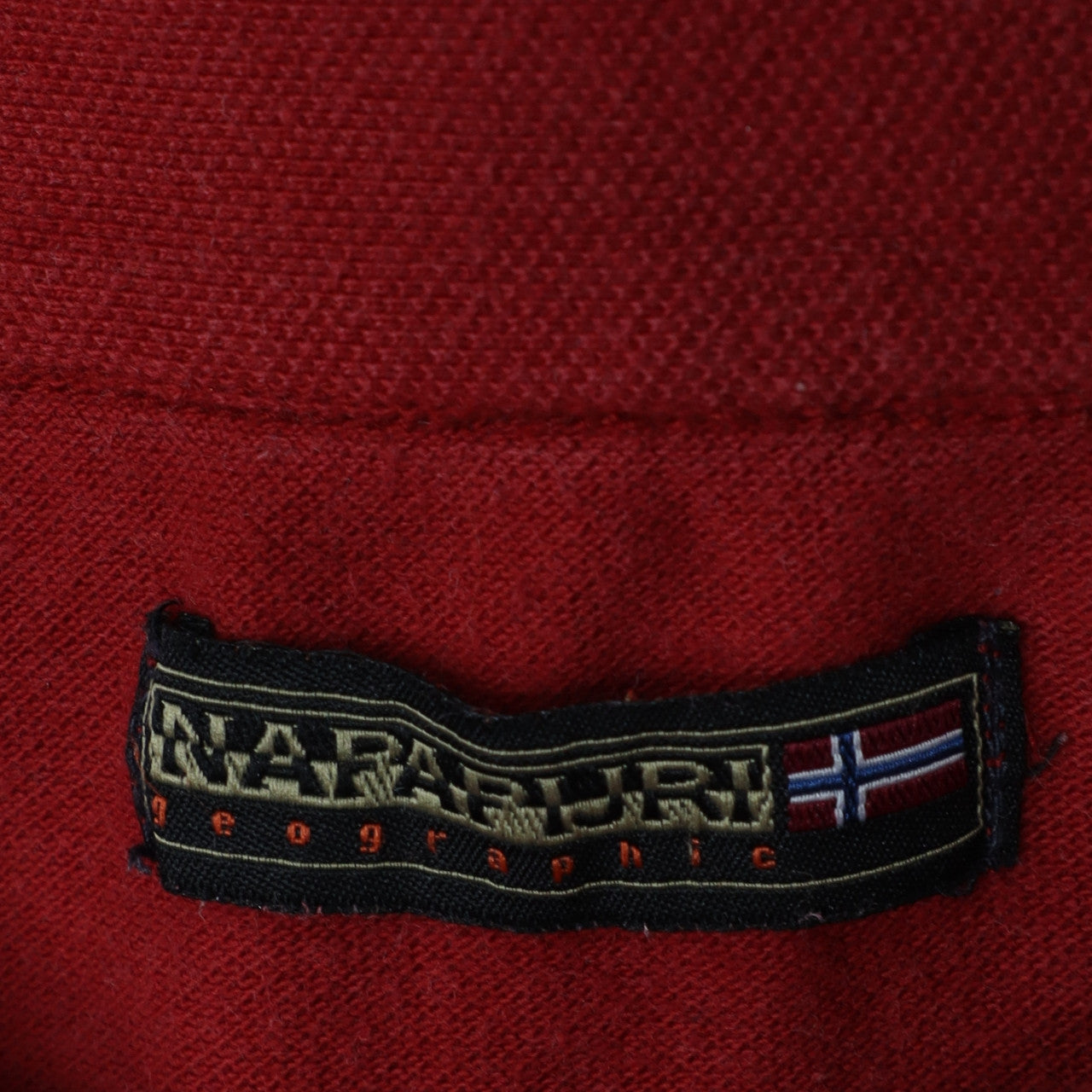 Mens UK Size XL Napapijri Red Henley Sweatshirt