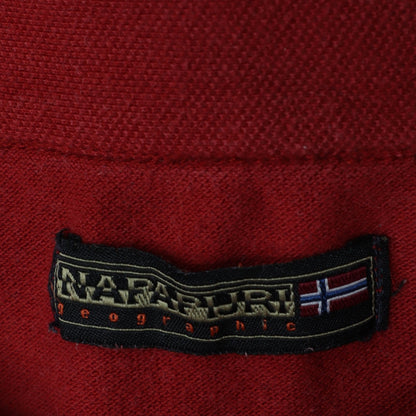 Mens UK Size XL Napapijri Red Henley Sweatshirt