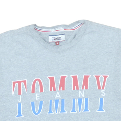 Tommy Jeans Men's Grey Regular Fit Crew Neck Short Sleeve T-Shirt M
