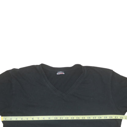 Kappa Men's Black XL V-Neck Cotton Short Sleeve T-Shirt