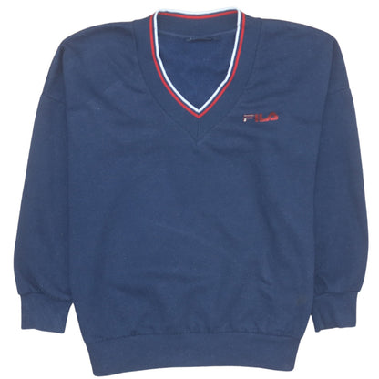 Mens UK Size M FILA Blue Pullover Sweatshirt