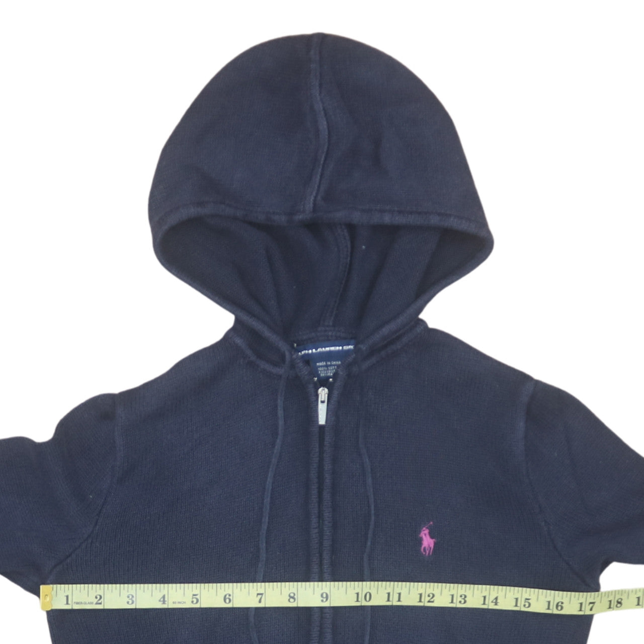 Womens UK Size M Ralph Lauren Sport Blue Full Zip Hoodie