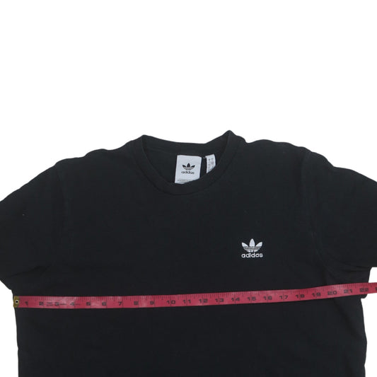 Adidas Men's Black Regular Fit Cotton Sports T-Shirt Size L