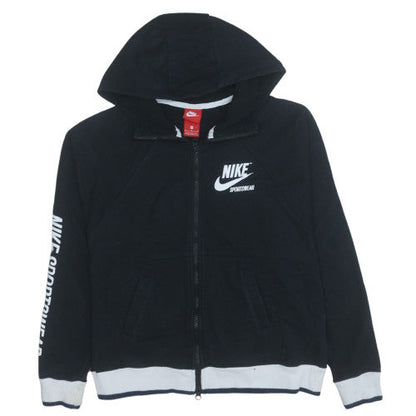 Womens UK Size M Nike Black Full Zip Hoodie