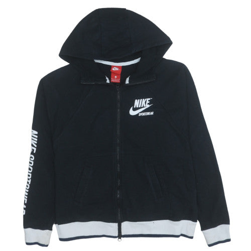 Womens UK Size M Nike Black Full Zip Hoodie