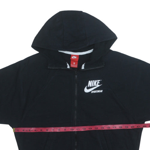 Womens UK Size M Nike Black Full Zip Hoodie