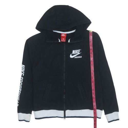Womens UK Size M Nike Black Full Zip Hoodie