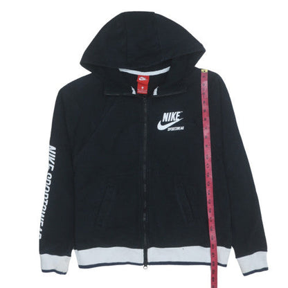 Womens UK Size M Nike Black Full Zip Hoodie