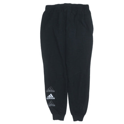 adidas Womens Black M Tapered Fleece Sweatpants