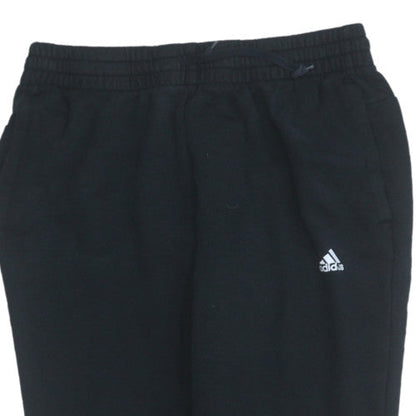 adidas Womens Black M Tapered Fleece Sweatpants