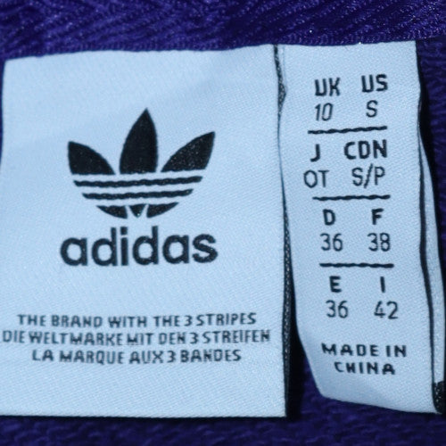 Womens UK Size 10 Adidas Blue Pullover Hoodie