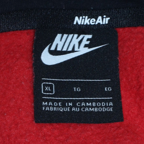 Mens UK Size XL Nike Red Full Zip Hoodie