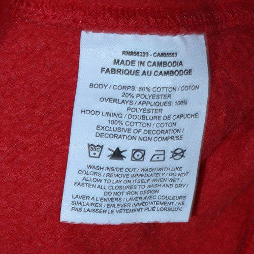 Mens UK Size XL Nike Red Full Zip Hoodie